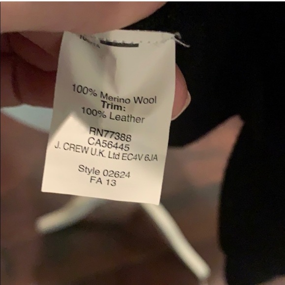J. Crew black leather pocket sweater - Picture 5 of 8